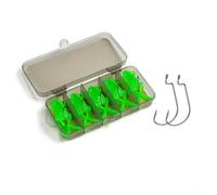 Dynamic Action Frog Lures 5g 5PCS Soft Baits for Bass and Snakehead, Mimicking Natural Prey Movement (Light Green)