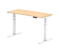 dynamic Air Sit Stand Desk Rectangular Maple T-Foot 1,400 (W) x 600 (D) x 665 (H) mm MFC (Melamine Faced Chipboard)