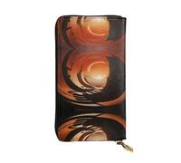 Dynamic Arc Cave Printed Clutch (7.5x4.1 in) | Leather Wallet