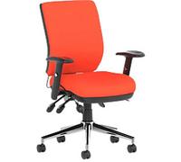 dynamic Bespoke Operator Chair Synchro Tilt Fabric Height-Adjustable Armrest Tabasco Orange 110 kg