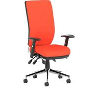dynamic Bespoke Operator Chair Synchro Tilt Fabric Height-Adjustable Armrest Tabasco Orange 110 kg