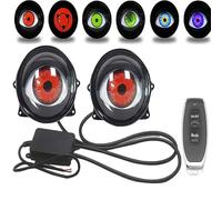 Dynamic Big Eye Ball Fog Lights, 12v LED Adjustable Color Devil Eyes with Lens Light Up Big Eyeball Lights, 33 Mode, for Car for Any Car Lens style(2Pcs)