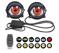 Dynamic Big Eye Ball Fog Lights, LED Adjustable Color 12v Devil Eyes with Lens Light Up Big Eyeball Lights for Car for Any Car Model (2Pcs) Lens model 33 mode