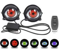Dynamic Big Eye Ball Fog Lights, LED Adjustable Color 12v Devil Eyes with Lens Light Up Big Eyeball Lights for Car for Any Car Model (2Pcs) Flat style