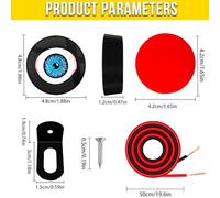 Dynamic Big Eye Ball Light 1pc Multi Mode Glasses Lights Universal Flashing Car Grille Modification For Bicycles Motorcycle Trucks