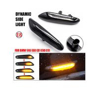 (Dynamic Black Pin) Led Dynamic Side Marker Turn Signal Light Sequential Blinker For BMW E84