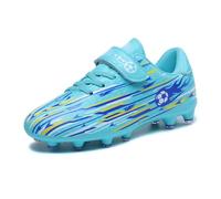 Dynamic Boys' Football Boots with Long Studs for Youth Training Competition Play on the Lawn Pitch, blue, 1/1.5 UK