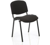 ISO Stacking Chair Black Fabric Black Frame Without Arms