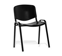 ISO Stacking Chair Black Poly Black Frame- you get 4