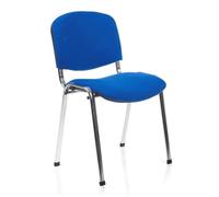 Dynamic BR000068 ISO Stacking Frame Chair - Blue Fabric, Chrome