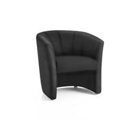 dynamic Single Tub Armchair with Armrest Neo Black