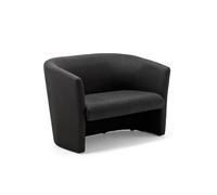 dynamic Twin Tub Reception Sofa 2 Seater with Armrest Neo Black
