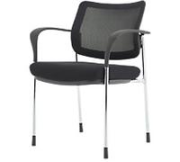 dynamic Brunswick Deluxe Visitor Chair Fixed Armrest Black 115 kg BR000220 640 x 510 x 830 mm