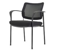 dynamic Brunswick Deluxe Visitor Chair Fixed Armrest Black 115 kg BR000221 640 x 510 x 830 mm