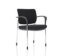 dynamic Brunswick Deluxe Visitor Chair Fixed Armrest Black 115 kg BR000222 620 x 510 x 830 mm