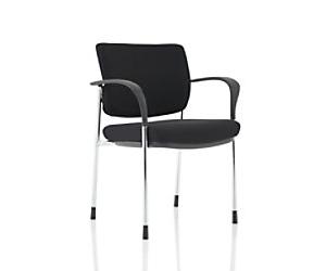 dynamic Brunswick Deluxe Visitor Chair Fixed Armrest Black 115 kg BR000222 620 x 510 x 830 mm