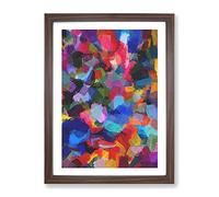 Dynamic Change Abstract Framed Print for Living Room Bedroom Home Office Décor, Wall Art Picture Ready to Hang, Walnut A2 Frame (64 x 46 cm)