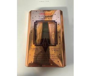 Dynamic Charlotte Tilbury Hollywood Superstar Glow Kit, Highlighter and Beauty Light Wand Set, Pinkgasm and Spotlight