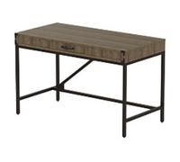 dynamic Chester Boutique Home Office Desk Rectangular Oak 4 Metal legs 1 Drawer 1,200 (W) x 600 (D) x 750 (H) mm MDF (Medium-Density Fibreboard), Metal