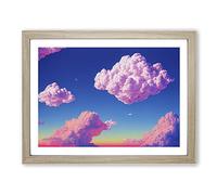 Dynamic Clouds Framed Print | A2 Oak Framed Wall Art | Ready to Hang | Modern Landscape Picture | Living Room Bedroom Lounge Office