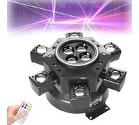 Dynamic Color Changing, Multi-Beam LED Atmosphere Light, Remote Control & Easy Installation for Home/Party, 150W RGBW 4in1 LED DJ Stage Lights, Moving Head DJ Lights 6-Arm Lamp for Festival Events