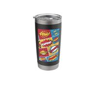 Dynamic Comic Book Explosive Action Words Design Stainless Steel Insulated Tumbler