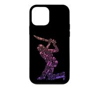 Dynamic Cricket Player Batting Gear Outline Art Case for iPhone 12 mini