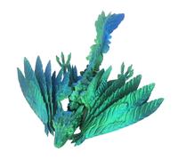 Dynamic Crystal Dragon 3D Printed Articulated Dragon,Laser Green