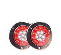 Dynamic daytime running lights 2x 12V 24V Round LED Red White Tail Lamp Reversing Brake Rear Bumper Fog Running Light For Trailer Truck RV For Caravan Camper VAN