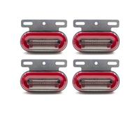 Dynamic daytime running lights 4pcs/8pcs 12V 24V LED Car Truck Side Marker Lights External Signal Indicator Lamp Warning Tail Light 3 Modes Trailer Lorry(4x red)