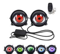 Dynamic Demon Eye Headlights, 6 Modes Universal Remote Control,Style-B | Halloween Demon Big Eyeball Lights with 12v, Demon Eyes LED Headlight Kit for Car, SUV, Motorcycle