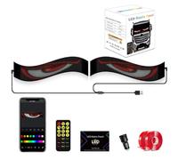 Dynamic Devil Eyes Light for Cars Truck Windshield Programmable LED Display Flexible Soft Screen Bluetooth APP Remote Control(2 in 1 16x96 Pixels)