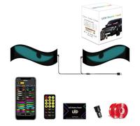 Dynamic Devil Eyes Light for Cars Truck Windshield Programmable LED Display Flexible Soft Screen Bluetooth APP Remote Control(2 in 1 20x64 Pixels)