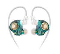 Dynamic Driver Earphones with Noise Cancellation and Convenient Detachable Cable (Green)