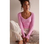 Dynamic Duo Long Sleeve by Intimately at Free People in Icing Pink, Size: M/L - female