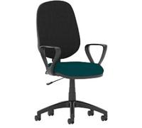 dynamic Eclipse I Operator Chair Permanent Contact Fabric Fixed Armrest Black, Maringa Teal 120 kg Eclipse I 600 x 600 x 1,010 mm