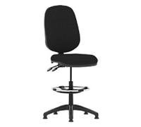 dynamic Eclipse II Draughtsman Chair Permanent Contact Fabric Without armrest Black 120 kg 600 x 600 x 1,090 mm