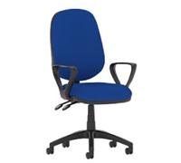 dynamic Eclipse II Operator Chair Permanent Contact Fabric Fixed Armrest Blue 120 kg Eclipse II 600 x 600 x 970 mm