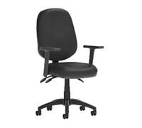 dynamic Eclipse III Operator Chair Permanent Contact Fabric Height-Adjustable Armrest Black 120 kg Eclipse III 600 x 600 x 970 mm