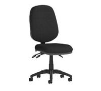 dynamic Eclipse III Operator Chair Permanent Contact Fabric Without armrest Height-Adjustable Seat Black 120 kg Eclipse III 600 x 600 x 970 mm