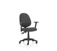 Dynamic Tilt & Lock Task Operator Chair Height Adjustable Arms Eclipse Plus II Charcoal Seat High Back