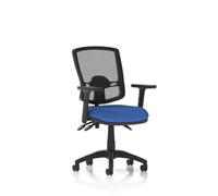 Eclipse Plus III Lever Task Operator Chair Deluxe Mesh Back With Height Adjustable Arms Blue