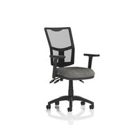 Eclipse Plus III Lever Task Operator Chair Mesh Back With Height Adjustable Arms Charcoal