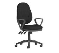 dynamic Eclipse XL III Operator Chair Permanent Contact Fabric Fixed Armrest Black 120 kg Eclipse Plus XL 670 x 670 x 1,000 mm