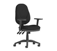 dynamic Eclipse XL III Operator Chair Permanent Contact Fabric Height-Adjustable Armrest Black 120 kg Eclipse Plus XL 670 x 670 x 1,000 mm