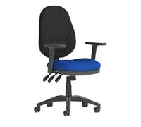 dynamic Eclipse XL III Operator Chair Permanent Contact Fabric Height-Adjustable Armrest Black, Blue 120 kg Eclipse Plus XL 670 x 670 x 1,000 mm
