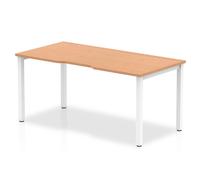Evolve Plus 1200mm Single Starter Desk Oak Top White Frame BE120