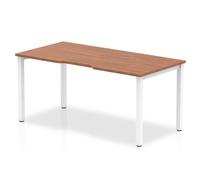 Evolve Plus 1200mm Single Starter Desk Walnut Top White Frame BE117