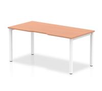 Evolve Plus 1200mm Single Starter Desk Beech Top White Frame BE118