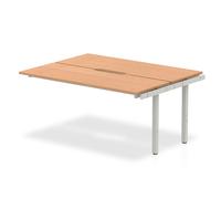 Evolve B2B Ext Kit White Frame Bench Desk 1200 Oak - BE200